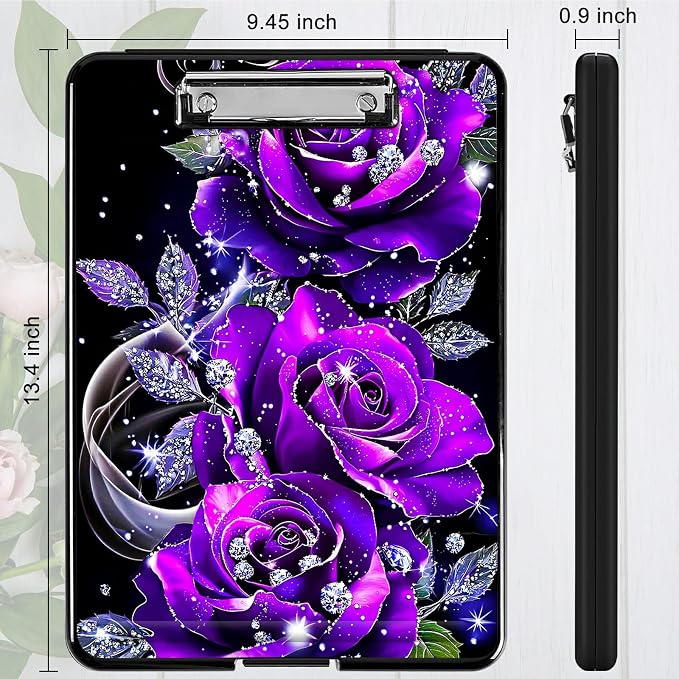 Purple Rose 01 A4 Clipboard - Image 4