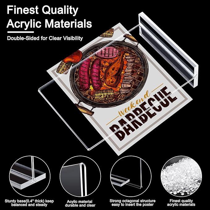 Clear Acrylic Sign Stands 11 x 8.5 Inch - Image 3