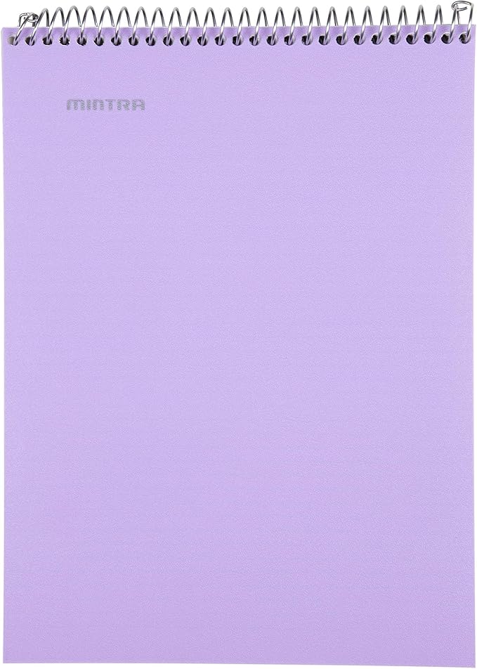 Mintra Office TOP BOUND Durable Spiral Notebooks (Lavender, Salmon, Sage Green, College Ruled 3pk)-DeskLoop Office