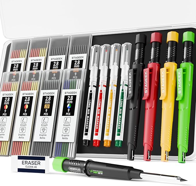 STAGEEK 4 Pack Carpenter Pencils by STAGEEK