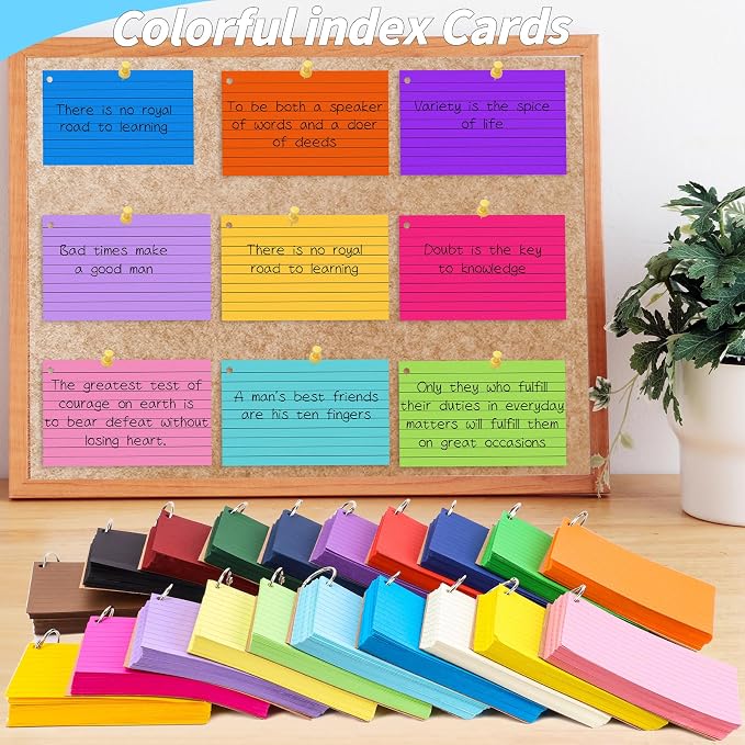 2000 PCS Colored Index Cards 3x5 In Flash Cards - Image 4