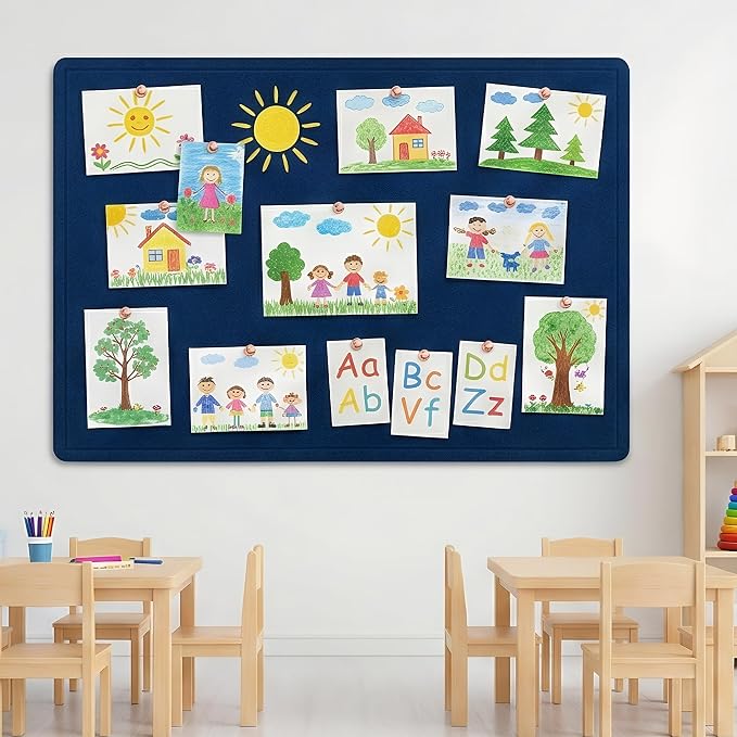 AKTOP Bulletin Board, Decorative CorkBoard Photo Display Board - Image 2