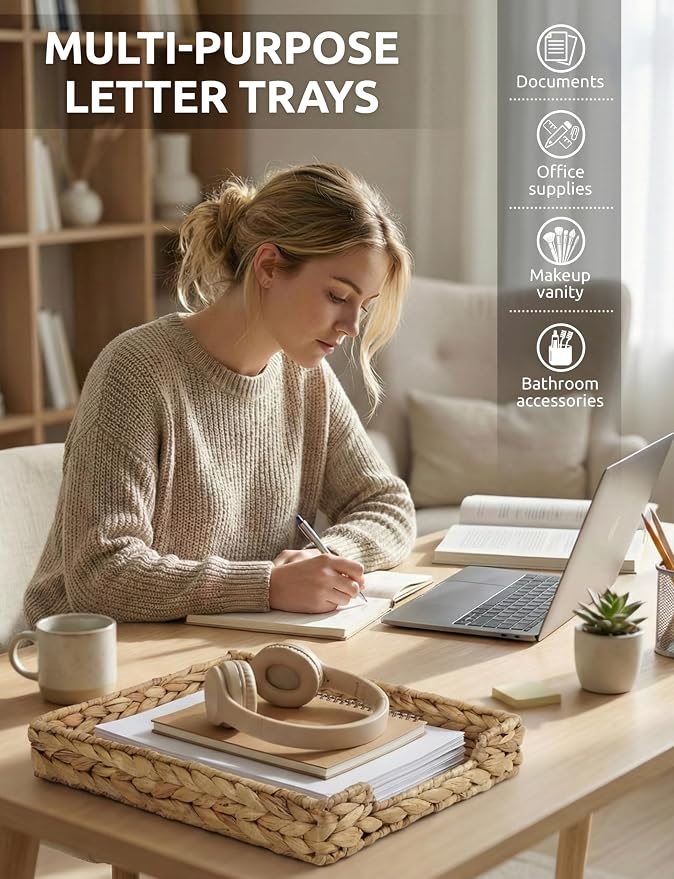 Demigo Water Hyacinth File Folder Holder - Image 6