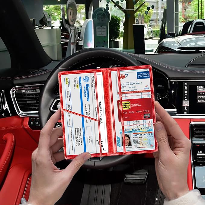 TOURSUIT Car Registration and Insurance Card Holder, Vehicle License Document - Image 5