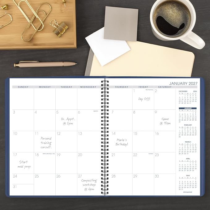 AT-A-GLANCE 2027 Planner, 15-Month Jan-Mar, Unruled Daily Blocks - Image 2