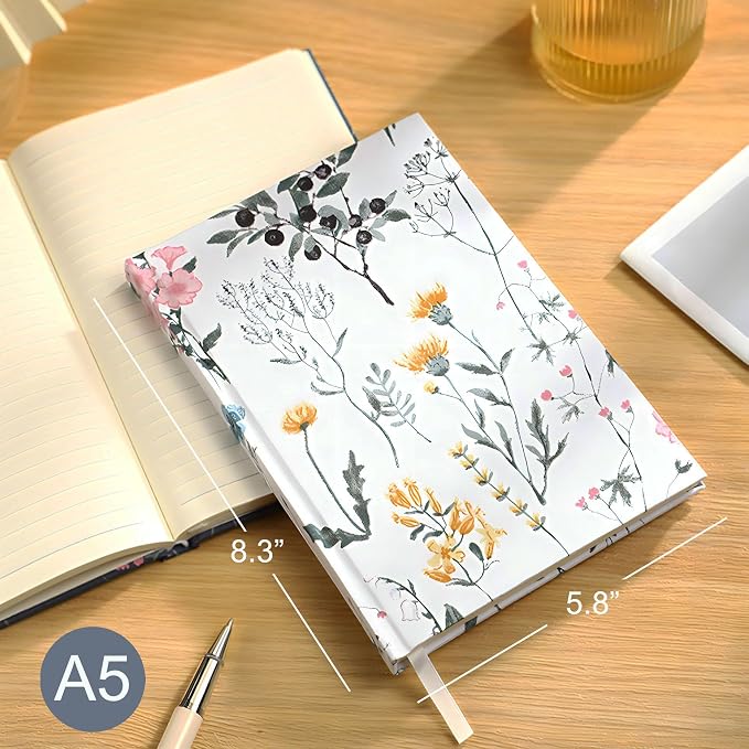 Floral Journal for women, Floret Hardcover Notebook, Medium Ruled Notebook - Image 2