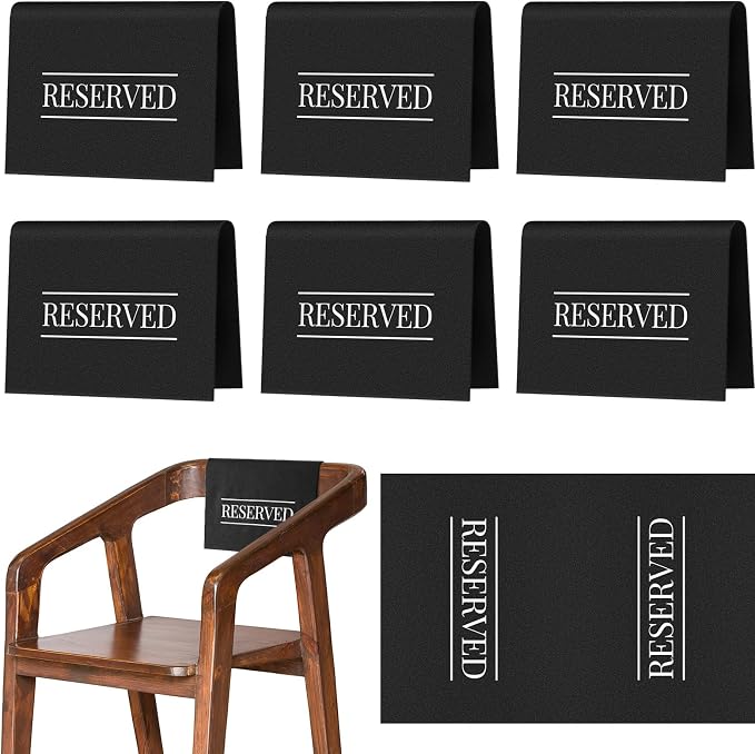Buryeah 6 Pcs Reserved Seating Signs by Buryeah