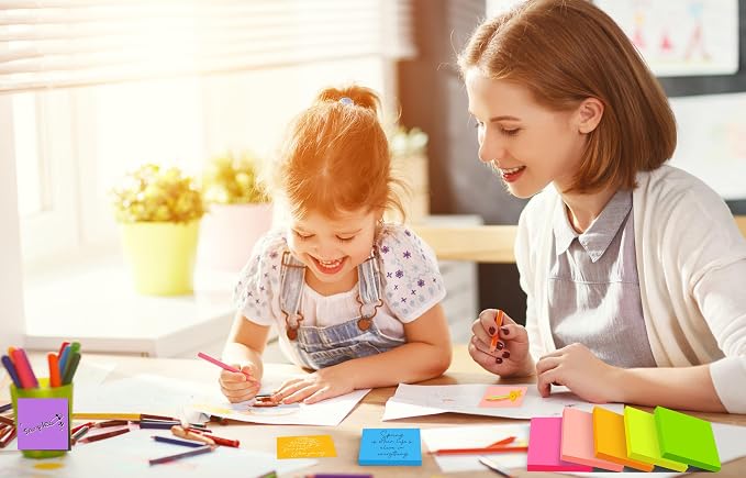 Sticky Notes 3x3 inch, Self-Stick Pads Bright Colors Sticky Note, Recyclable - Image 6