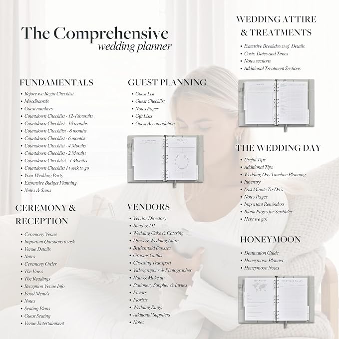 Award Winning Elegant Wedding Planner Binder and Organizer - Image 4