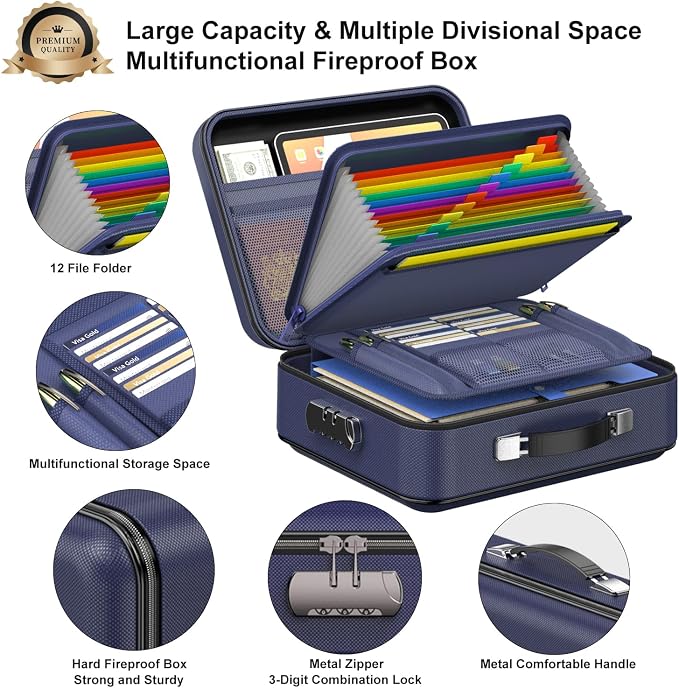 COLCASE Fireproof Document Box - Image 4
