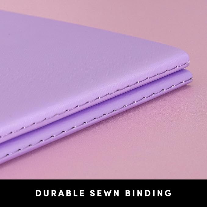 PAPERAGE Soft Cover Lined Journal Notebook, 2 Pack, (Blue Pansies), 100 Pages, Large 7.5 inches x 9.5 inches, College Ruled, Ideal for Note Taking & Travel Journal-DeskLoop Office