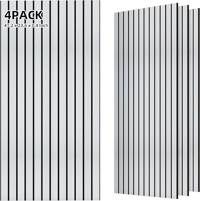 TO-TH Wood-Look Acoustic Panel, 4 Pack 47.2” x 23.6” Soundproof Wall Panels by TO-TH
