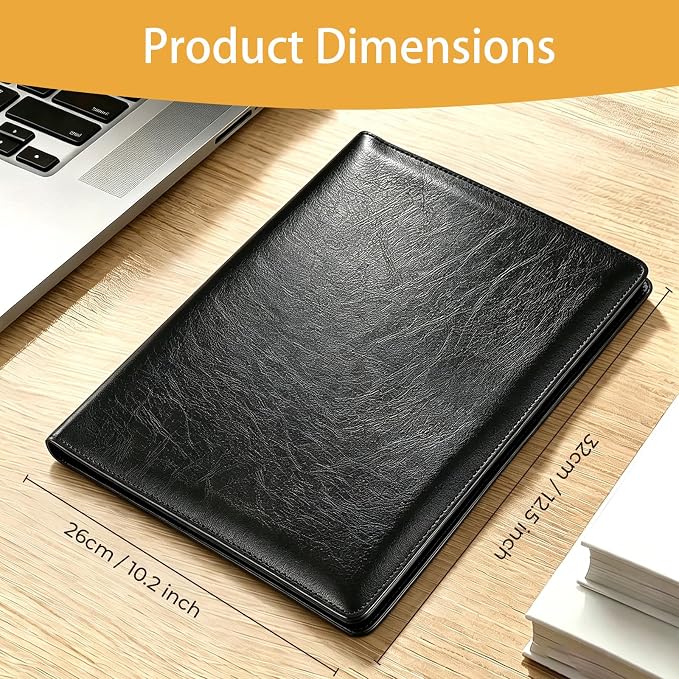 Professional Padfolio Portfolio Binder, Faux Leather Interview Resume Folder - Image 2