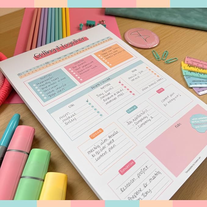 Templatables Brain Dump Notepad, To Do List Desk Pad, Productivity Planner - Image 2