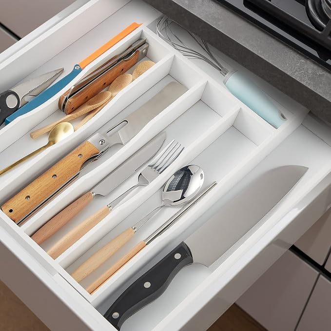 oridom Expandable Bamboo Kitchen Drawer Organizer - Image 5