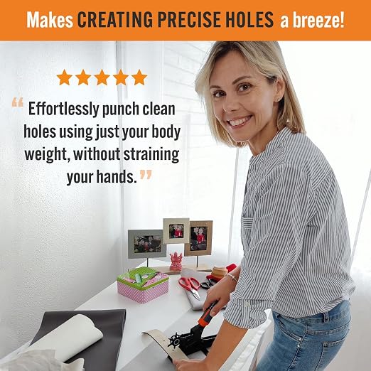 Pro-Master Desktop Leather Hole Puncher - Image 5