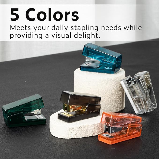 NUSIGN Mini Stapler with 830 Staples, Small Cute Desk Staplers, 25 Sheet - Image 6