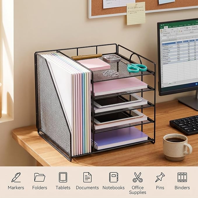 OPNICE 5-Tier Desktop File Paper Organizer, Desk Organizers and Accessories - Image 5
