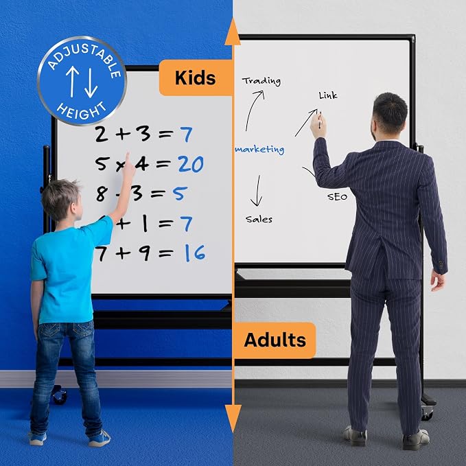 Rolling Dry Erase Board 96 x 46 - Image 2