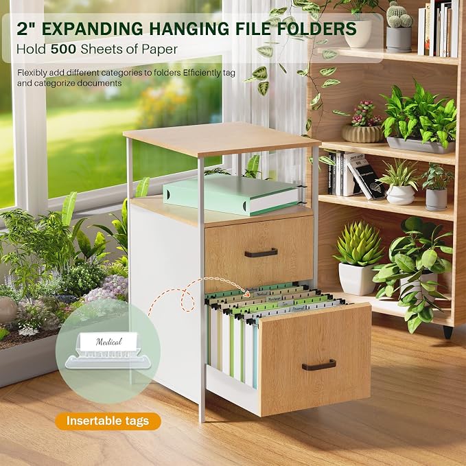 12 Pack Hanging Folders Letter Size, Plastic Hanging Folders - Image 3