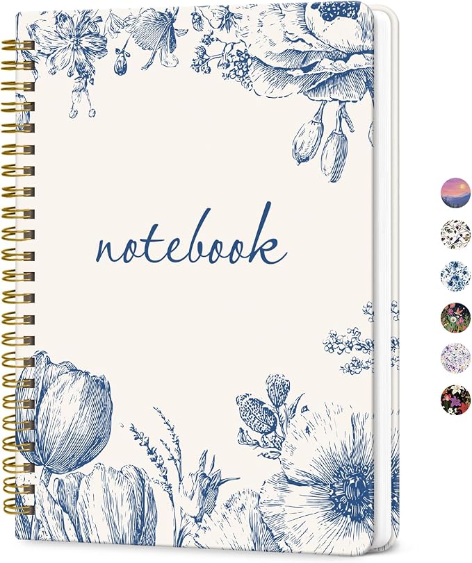 ZOTIA Lined Spiral Journal for Women, A5 Pretty Hardcover Notebook for Work by Zotia