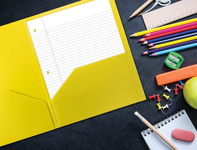 Better Office Products Heavyweight Plastic 2 Pocket Portfolio Folder, Letter - Image 6