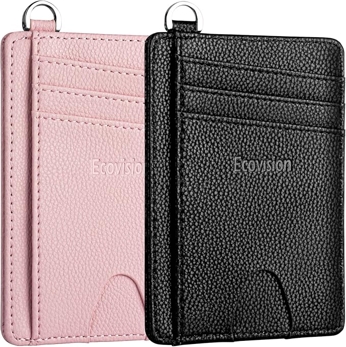 Slim Minimalist Front Pocket Wallet, RFID Blocking Credit Card Holder Wallet by Ecovision