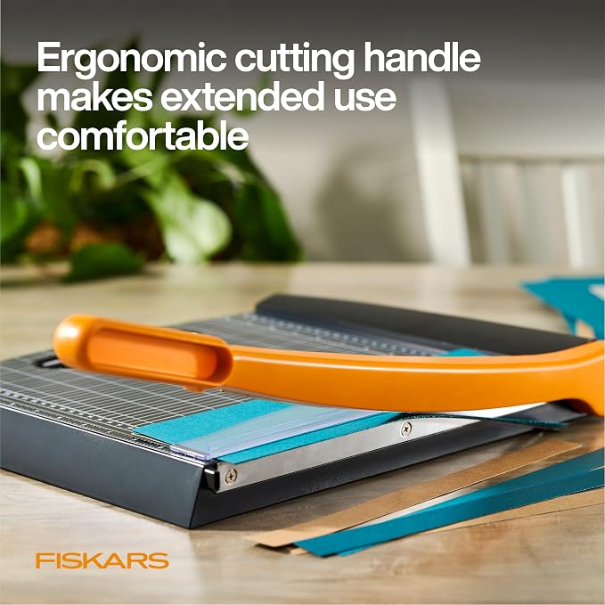 Fiskars Recycled Bypass Guillotine Paper Cutter, Self-Sharpening, Paper Trimmer - Image 5