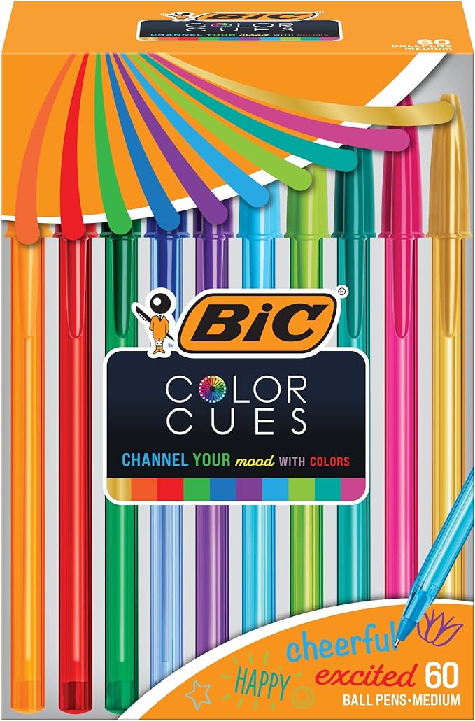 BIC Color Cues Pen Set, Fun Color Pens by BIC
