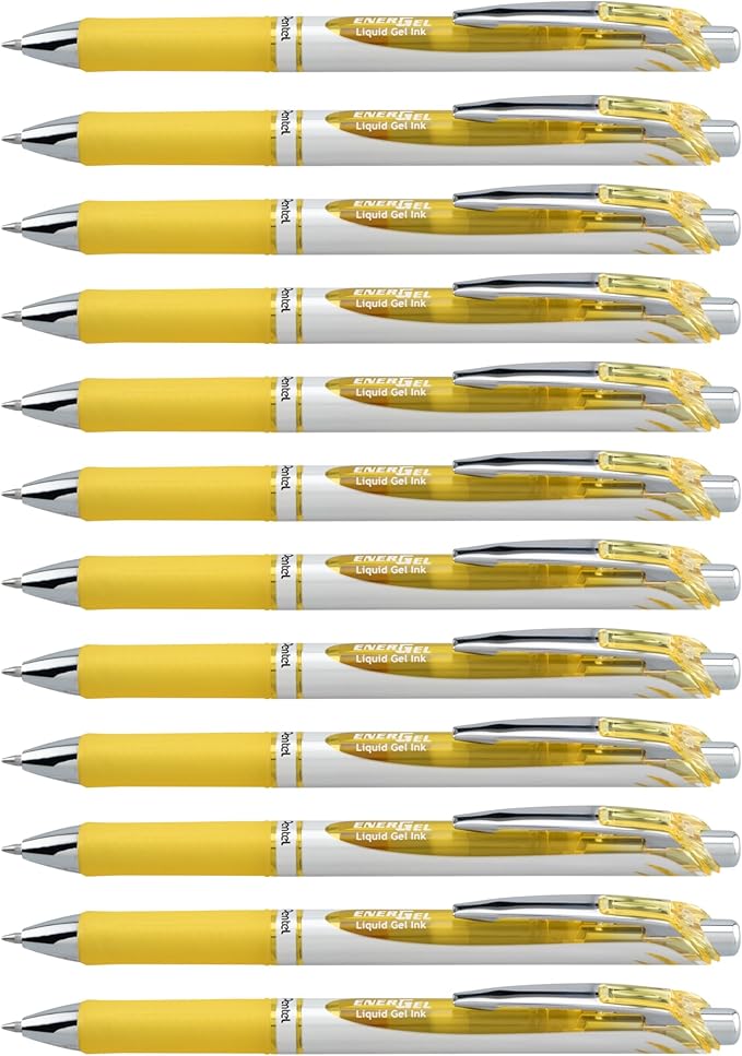 Pentel EnerGel RTX Retractable Liquid Gel Ink Pen, Medium line, Box of 12 Pens by PentelofAmerica