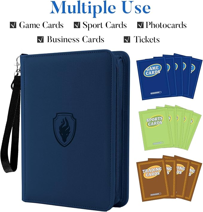 Fabmaker Premium 4 Pocket Zip Card Binder, Trading Card Binder - Image 3