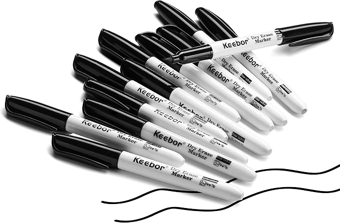 Keebor Fine Tip Dry Erase Markers, Office Supplies - Image 5