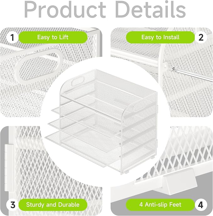 Cawukege 2 Pack 5 Tier Paper Organizer, Letter Tray - Image 4