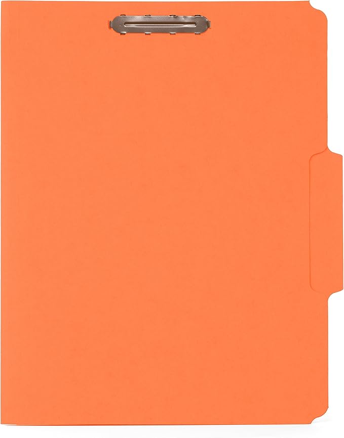 50 Orange Folders with Prongs, Law Client Files - Image 2