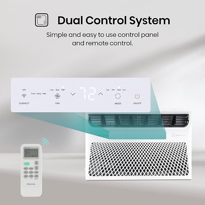Hisense WCT08W25A Window Air Conditioner, 8,000 BTU, White-DeskLoop Office