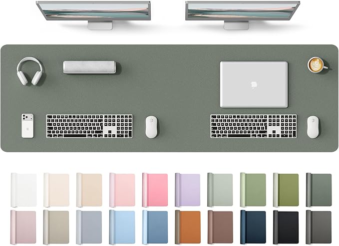 YSAGi Leather Desk Protector, Office Mat, Large Mouse Mat, Non-Slip PU Leather by YSAGi