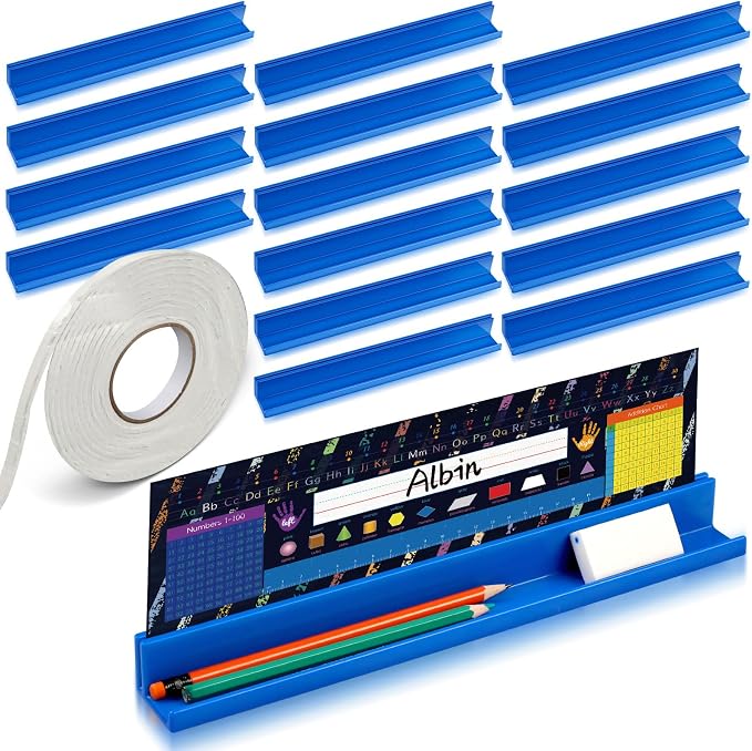 PerKoop 15 Pcs Classroom Desk Name Plates Holder by PerKoop