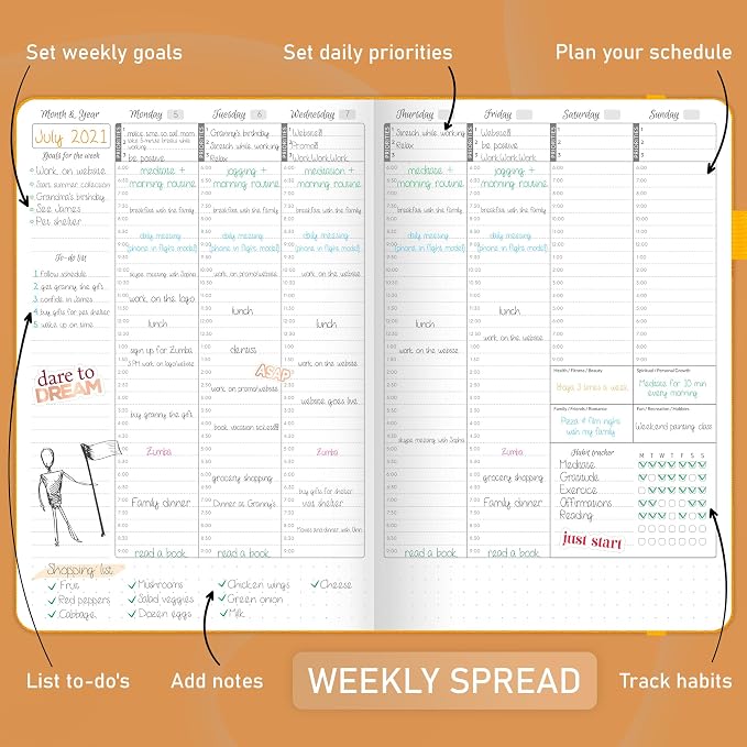 GoGirl Weekly Schedule Planner – Hourly Work & Life Planner - Image 3