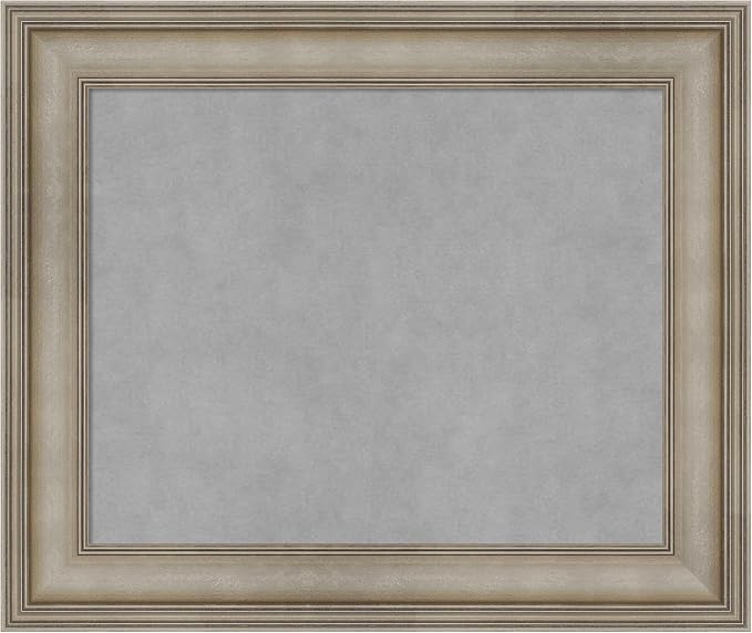 Amanti Art Silver Framed Magnetic Board 21x25 Small Vision Board by AmantiArt