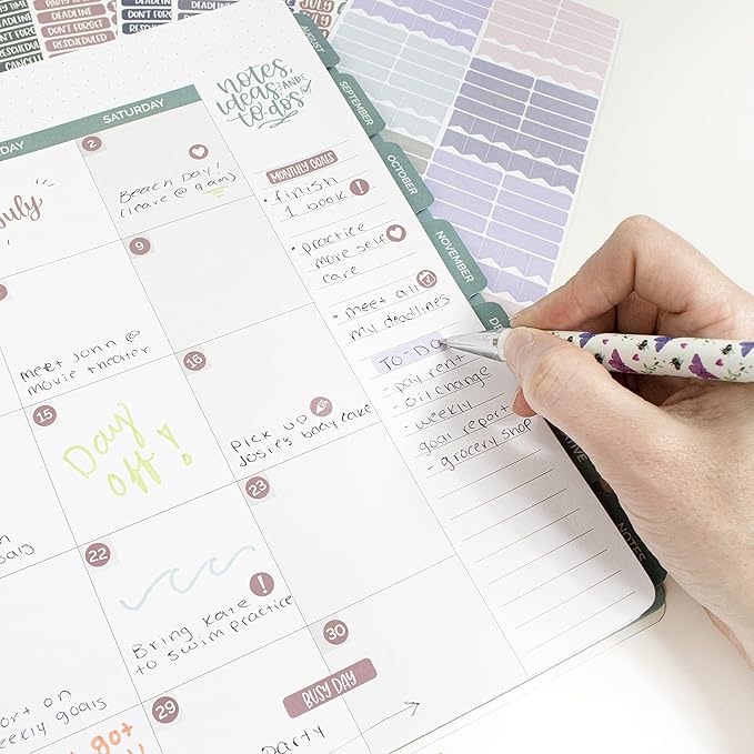 bloom daily planners Calendar Essentials Planner Stickers - Image 7