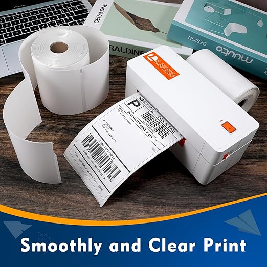 L LIKED 30 Rolls Compatible with Dymo 1744907 Internet Postage Labels 4" x 6" Shipping Labels Compatible with Rollo, DYMO 4XL & Zebra Desktop Printers (220 Labels Per Roll)-DeskLoop Office