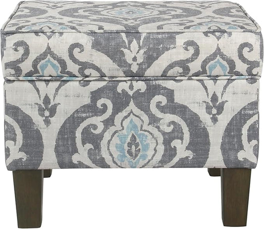 Home Decor | Dinah Collection Modern Storage Ottoman | Ottoman with Storage for Living Room & Bedroom(Blue Slate)-DeskLoop Office