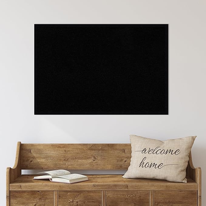 Amanti Art Black Cork Board for Wall, 25x37 Vision Board with Black Wood Frame, Large Corkboard Office Decor for Home Organization, Modern Corkboard Pinboard to Display Items for Home Organization in-DeskLoop Office