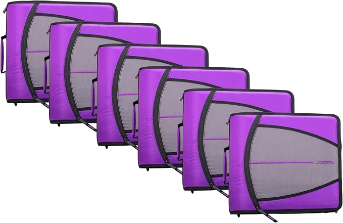 Case-it Mighty Zip Tab School Zipper Binder | 3-Inch O-Rings, 600-Sheet Capacity by Case-it