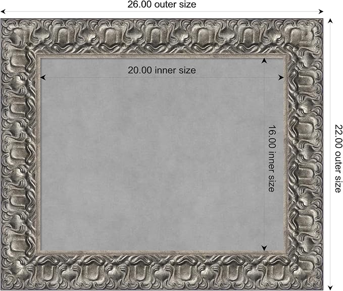 Amanti Art Silver Framed Magnetic Board 22x26 Small Vision Board - Image 3