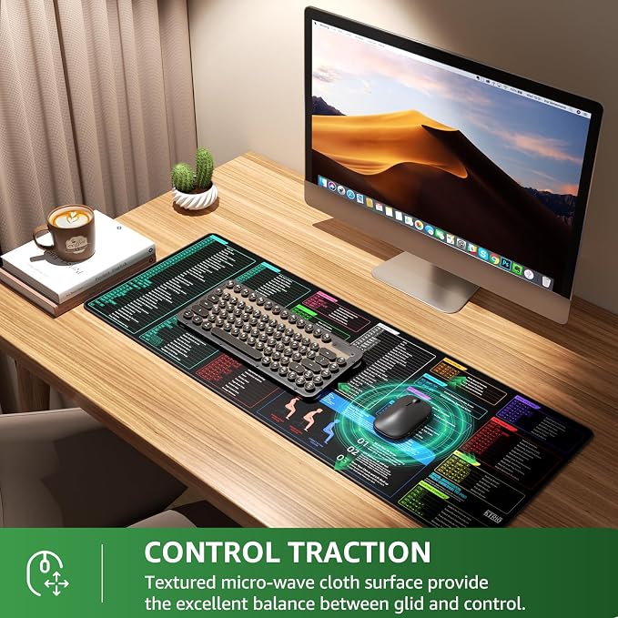 KTRIO Excel Shortcuts Mousepad, Desk Mat, 31.5 x 11.8 in, XL | Smooth - Image 6