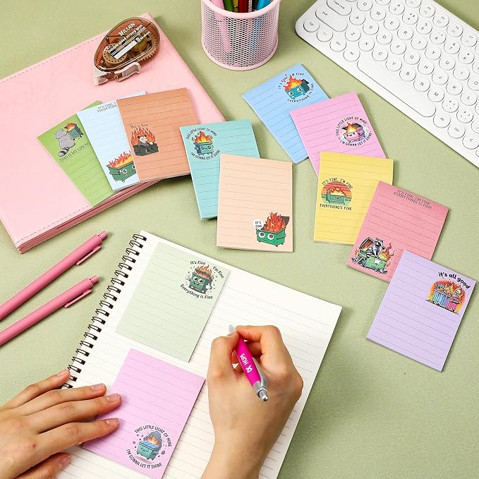 12 Pcs Funny Sticky Notes for Work 4x3 Inches Sarcastic Self Adhesive Notepads - Image 6