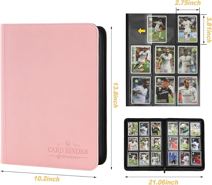 9 Pockets Card Binder, Premium Zip Trading Card Binder, 540 Double Sided Pocket - Image 2