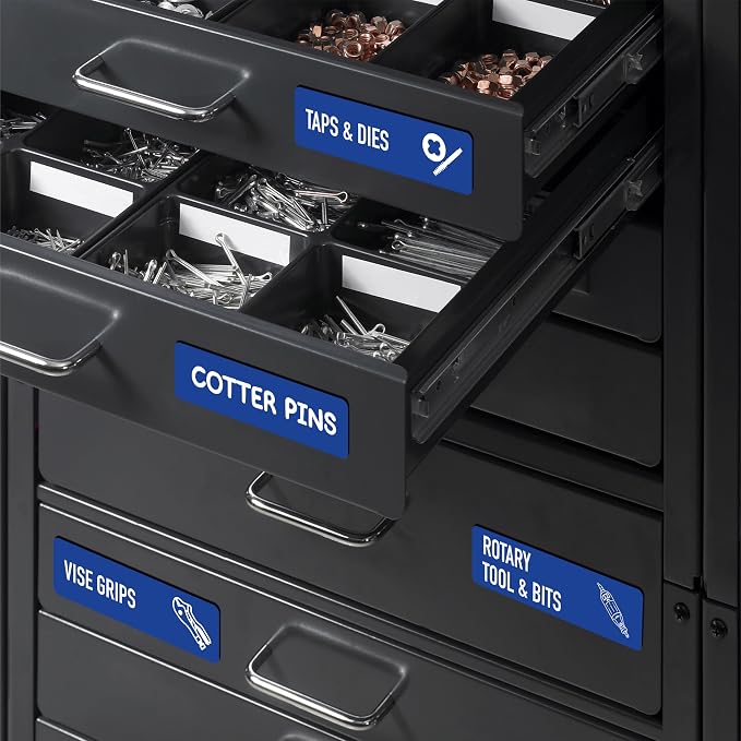 90 PCS Magnetic Toolbox Labels, 82 Pre-Printed & 8 Blanks Large Size Tool Chest - Image 7