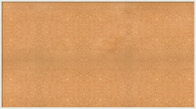 Amanti Art Natural Cork Board for Wall, 31x55 Vision Board with White Frame, Oversize Corkboard Office Decor for Home Organization, Modern Corkboard Pinboard to Display Items for Home Organization in-DeskLoop Office